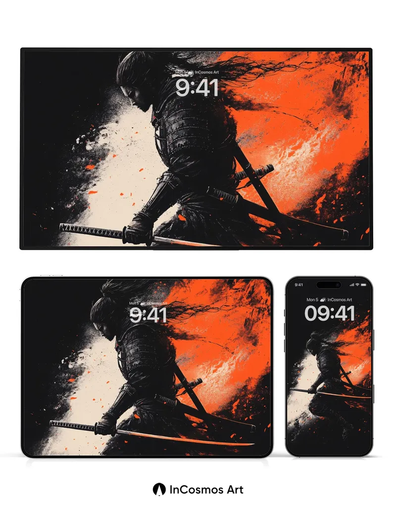 Ashen Blade Wallpaper with Fiery Afterglow