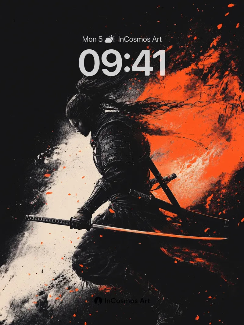 Ashen Blade Wallpaper with Fiery Afterglow