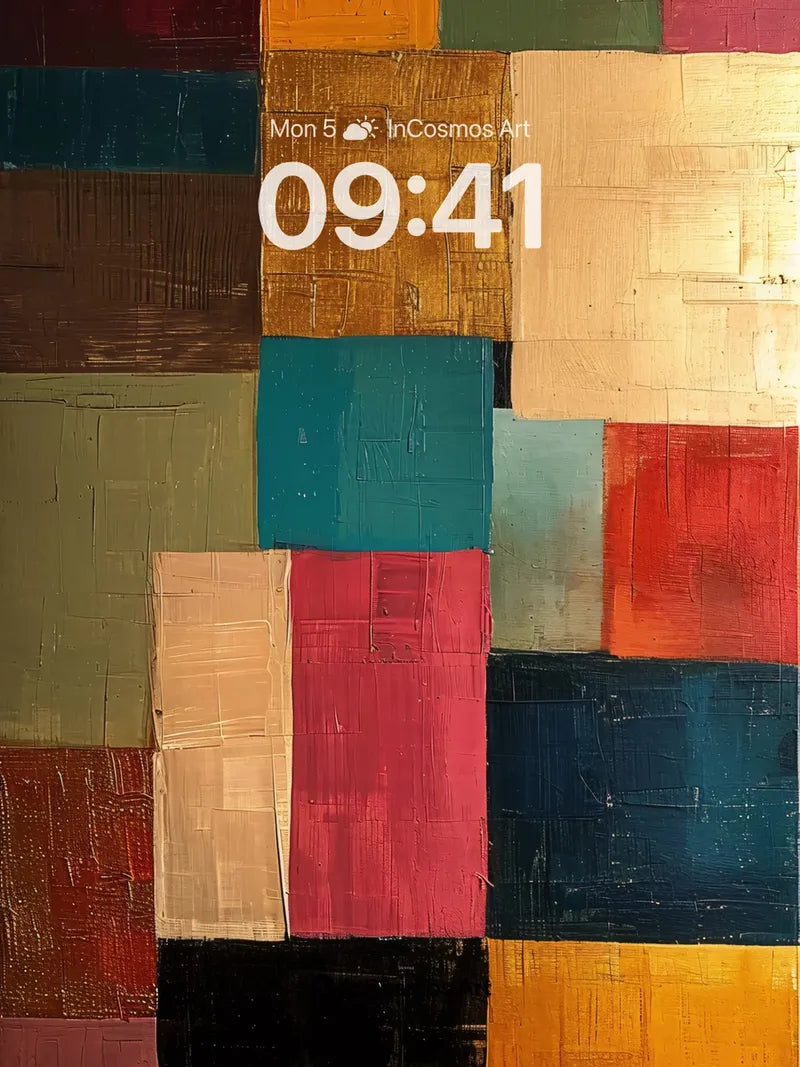 Rustic Grid Wallpaper with Textured Blocks wallpaper for iPhone, iPad & Mac