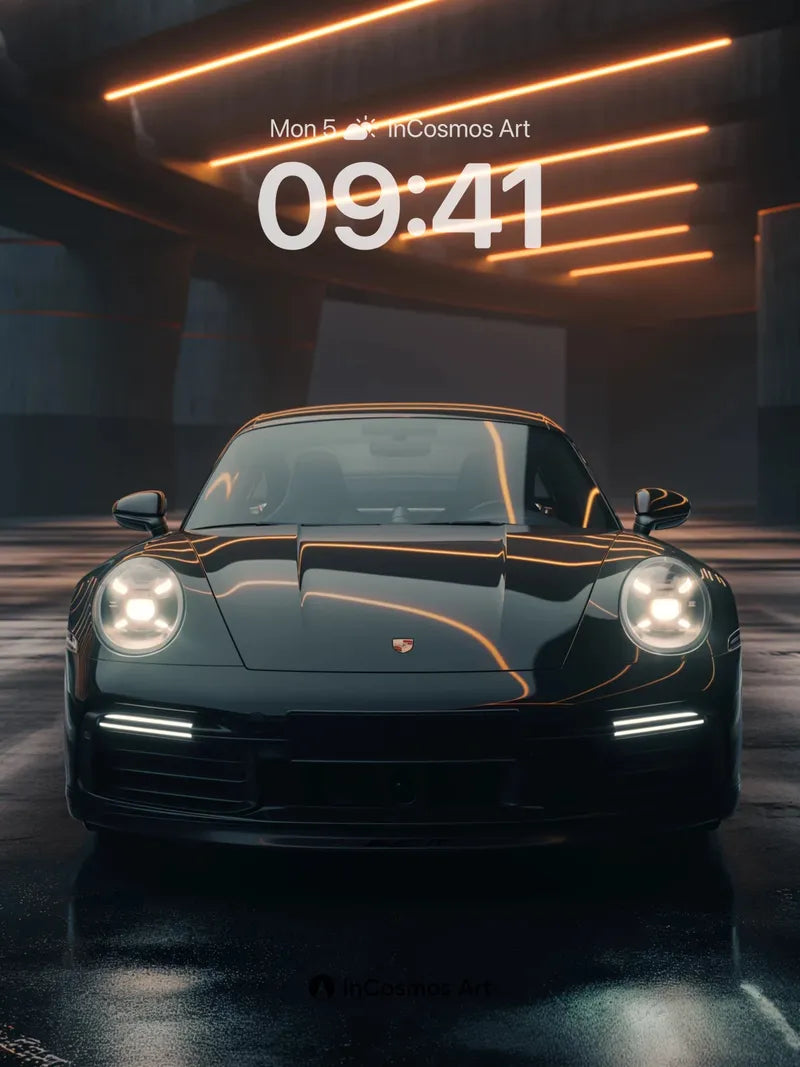 Neon Pulse Wallpaper with Obsidian Sheen