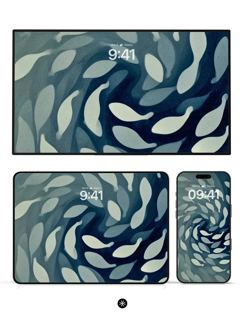 Deep Ocean Schooling Fish Background