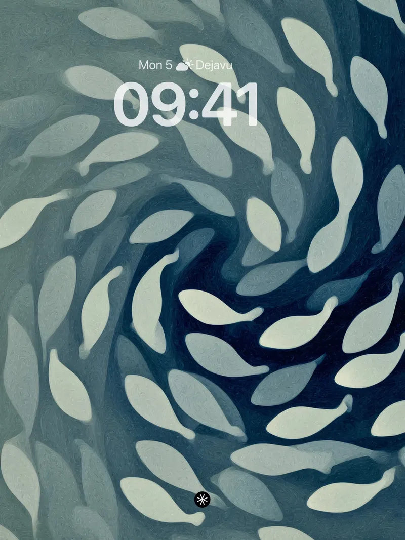Deep Ocean Schooling Fish Background wallpaper for iPhone, iPad & Mac