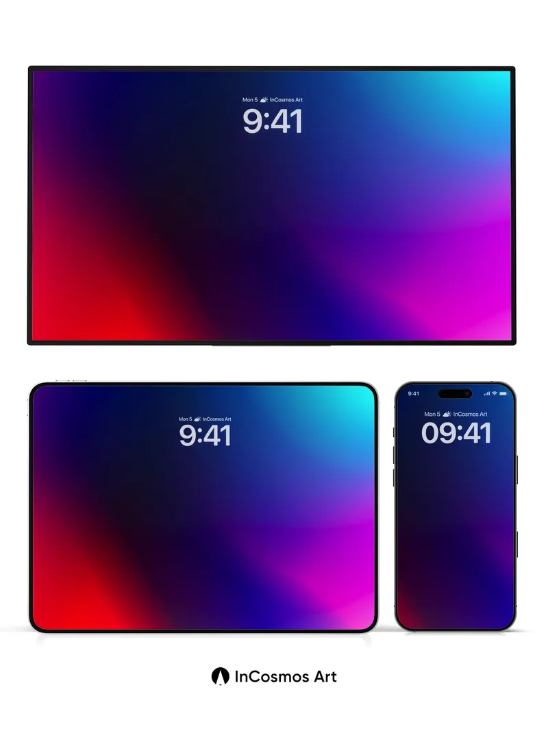 Neon Mirage Wallpaper with Liquid Light