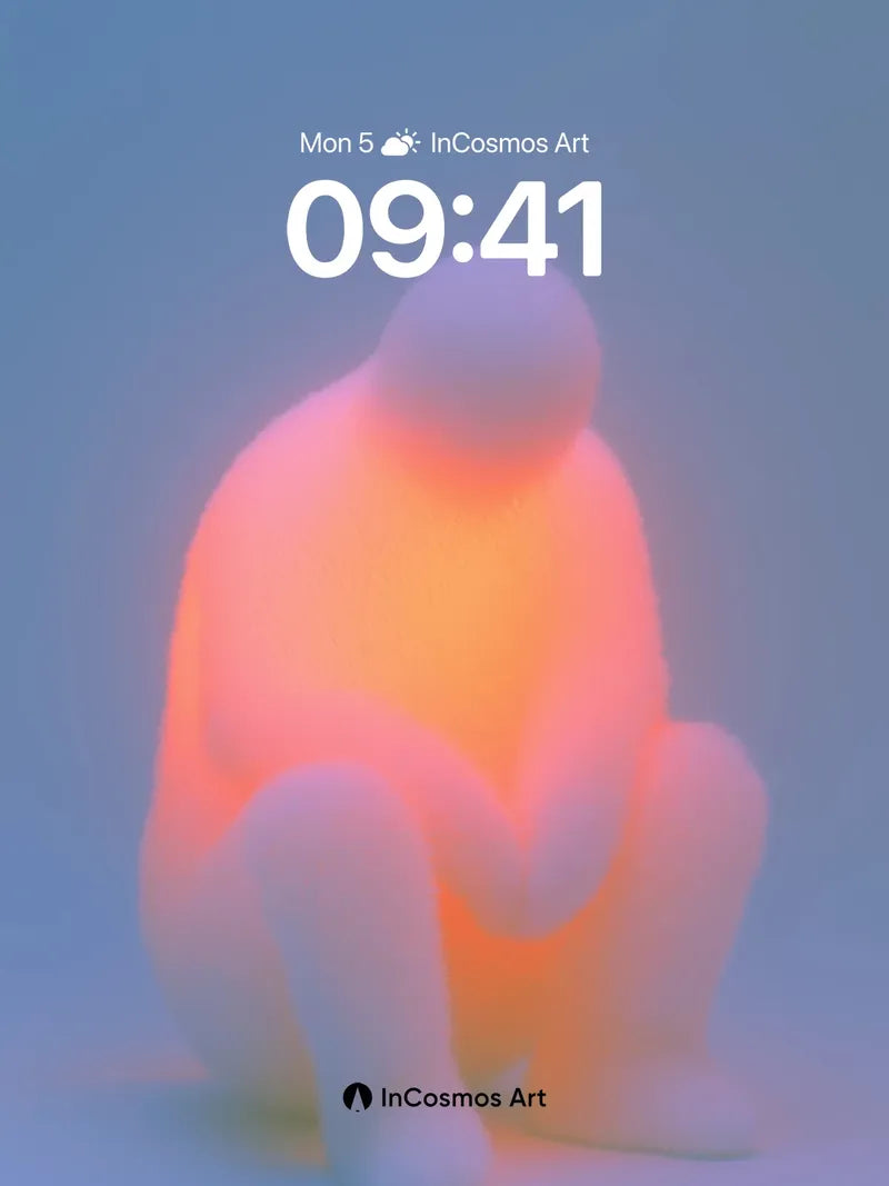Hushed Light Wallpaper with Glowing Form