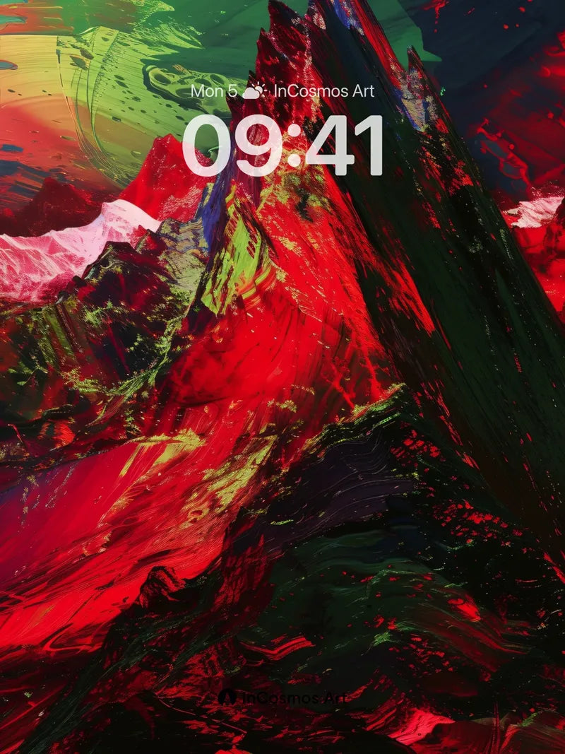 Crimson Peaks Wallpaper with Bloodstone Veins wallpaper for iPhone, iPad & Mac