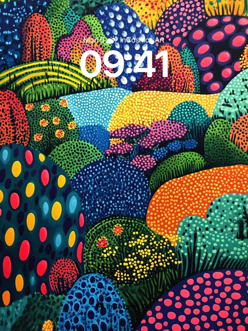 Polka-Dot Forest Wallpaper with Living Color