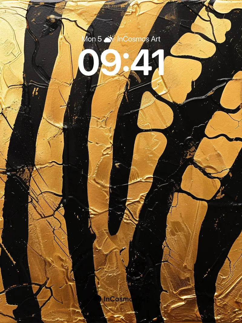 Golden Vein Wallpaper with Cracked Armor