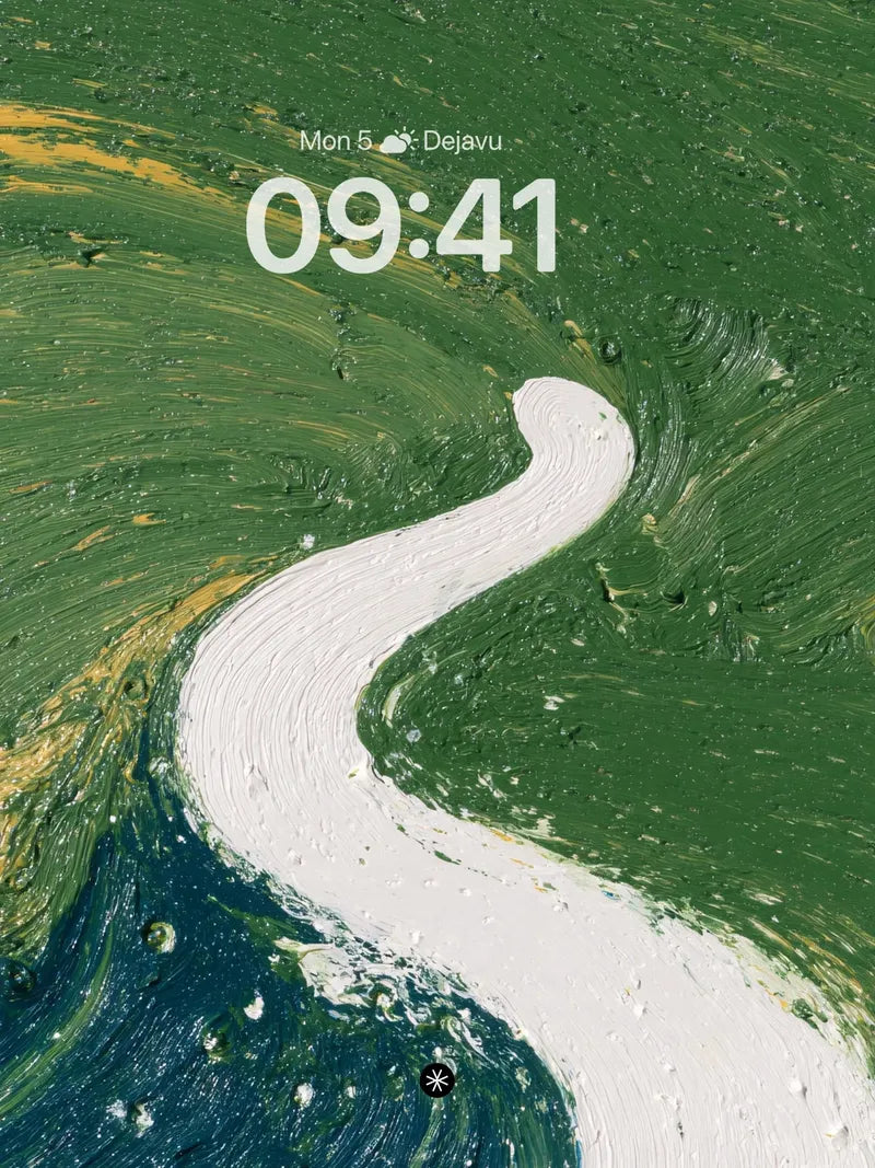 Emerald River Abstract Wallpaper