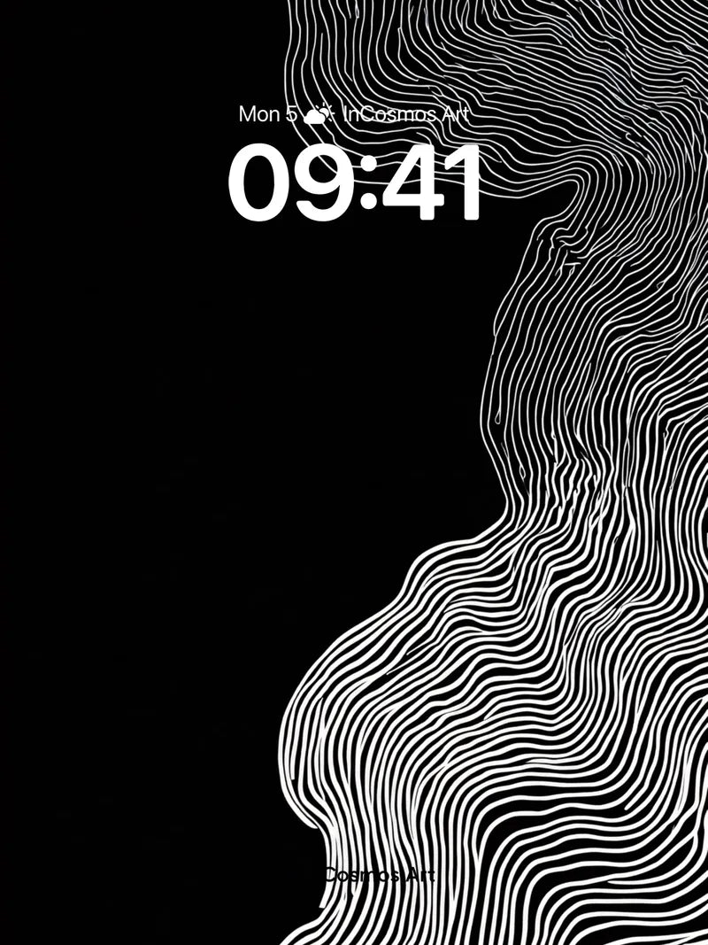 Silent Contour Wallpaper with Whispering Lines
