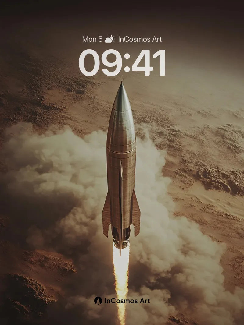 Ascendant Fire Wallpaper with Metallic Sheen