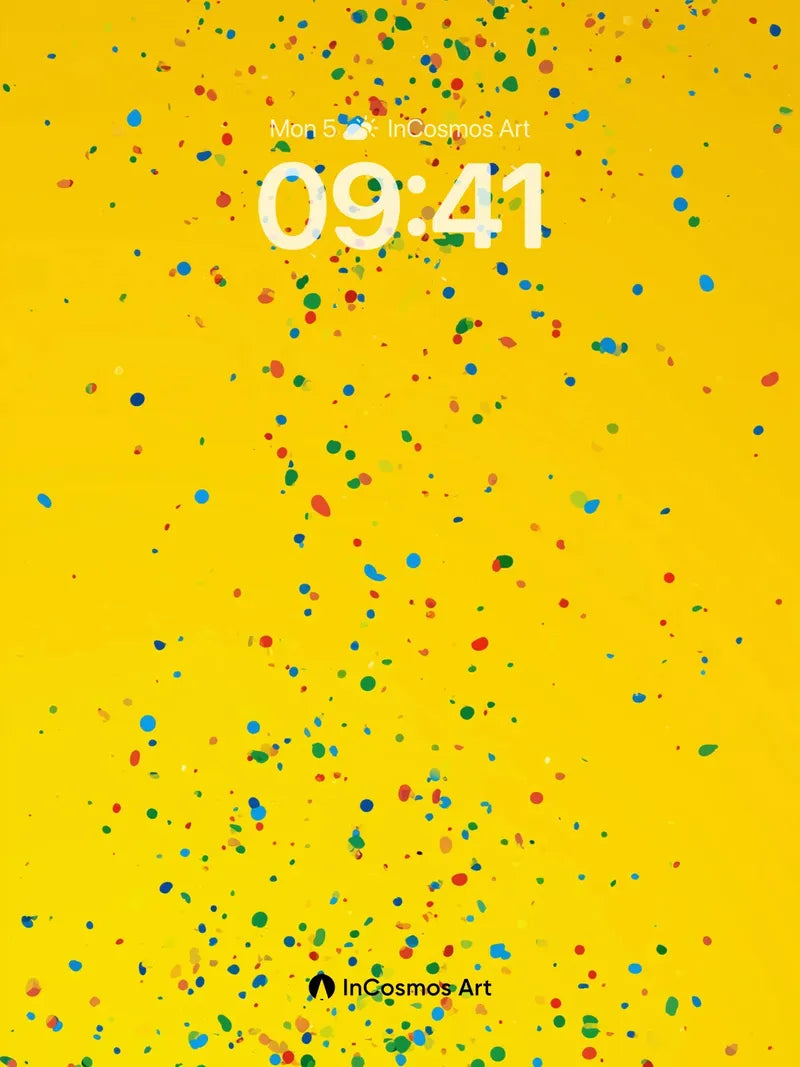 Joyful Splatter Wallpaper with Rainbow Confetti