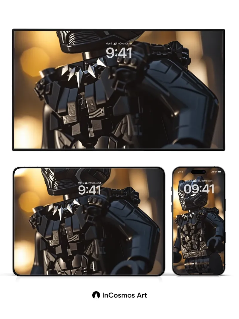 Shadowed Sentinel Wallpaper with Armor Light