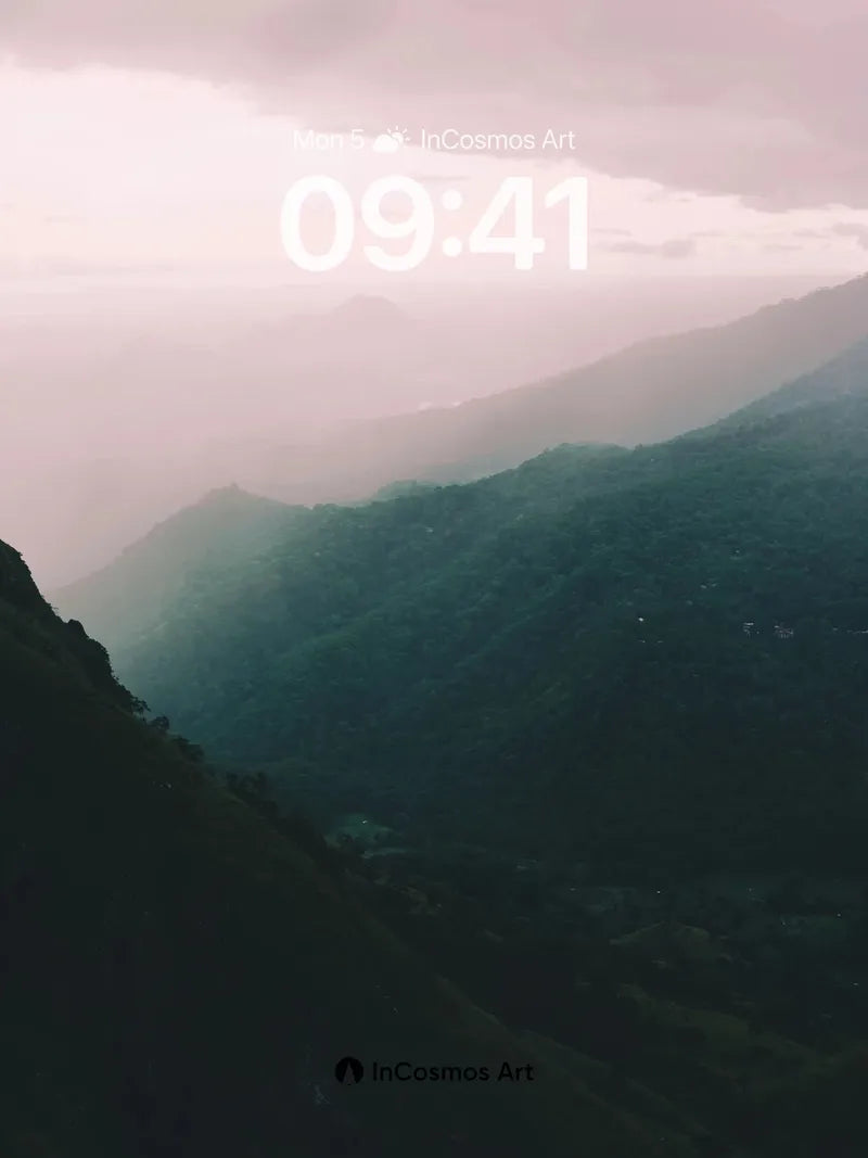 Mist-Cradled Peaks Wallpaper with Ethereal Light