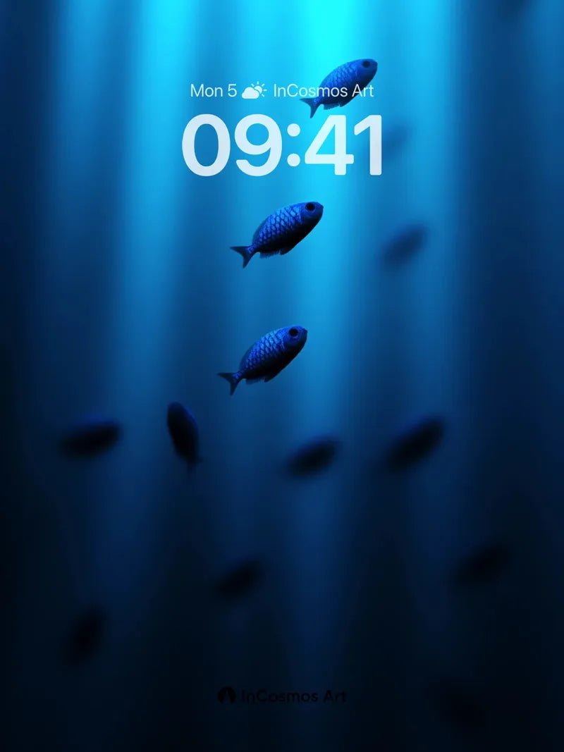 Serenity Deep Wallpaper with Floating Shadows