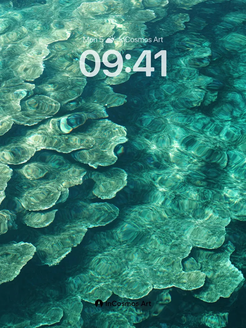 Sapphire Currents Wallpaper with Living Light