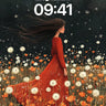 Starry Field Wallpaper with Whispering Dandelions wallpaper for iPhone, iPad & Mac