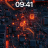 Neon Circuitry Wallpaper with Pulse Light wallpaper for iPhone, iPad & Mac