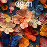 Luminous Origami Wallpaper with Living Petals wallpaper for iPhone, iPad & Mac