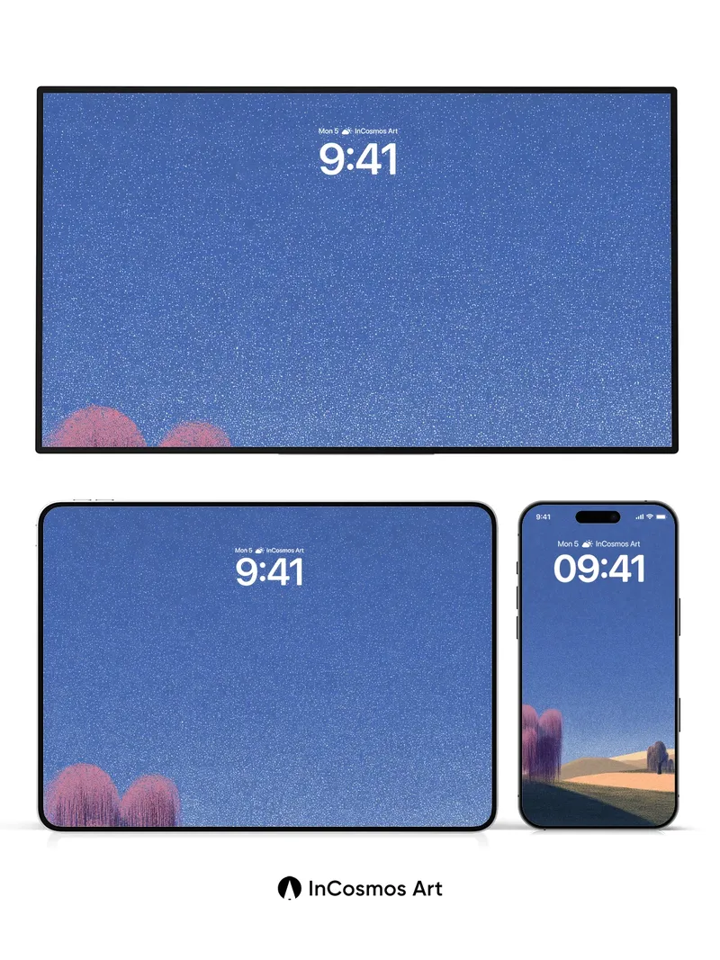 Serenity Weeping Willow Wallpaper with Cosmic Hush