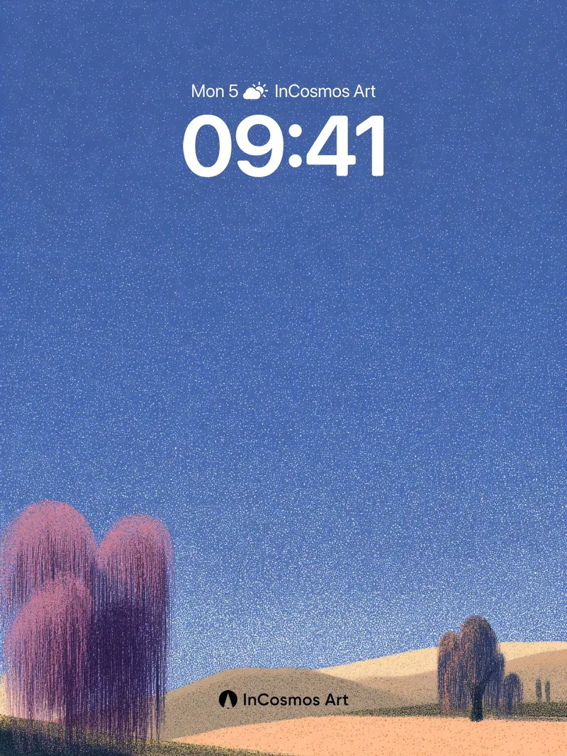 Serenity Weeping Willow Wallpaper with Cosmic Hush