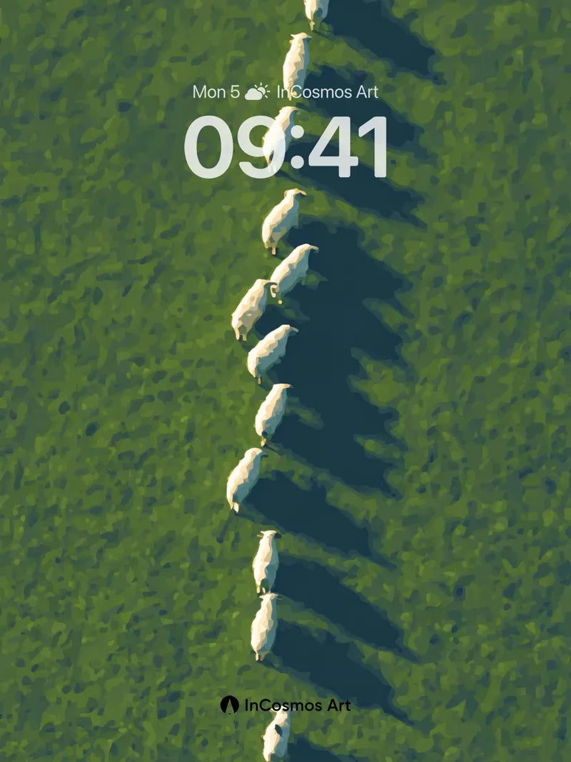 Serene Lineage Wallpaper with Shadow Trail wallpaper for iPhone, iPad & Mac