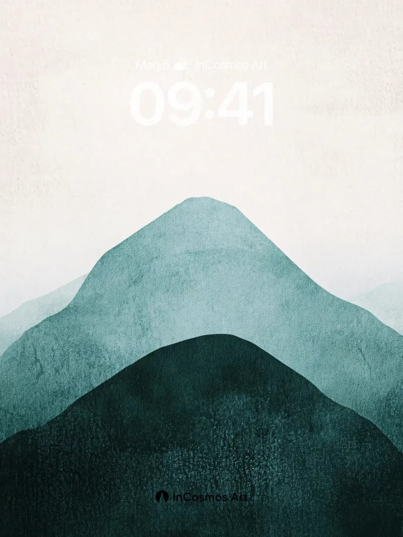 Serenity Peak Wallpaper with Ink Breath