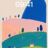 Pastel Hillside Serenity Wallpaper wallpaper for iPhone, iPad & Mac