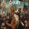 Fierce Feline Flag Wallpaper with War Paint wallpaper for iPhone, iPad & Mac