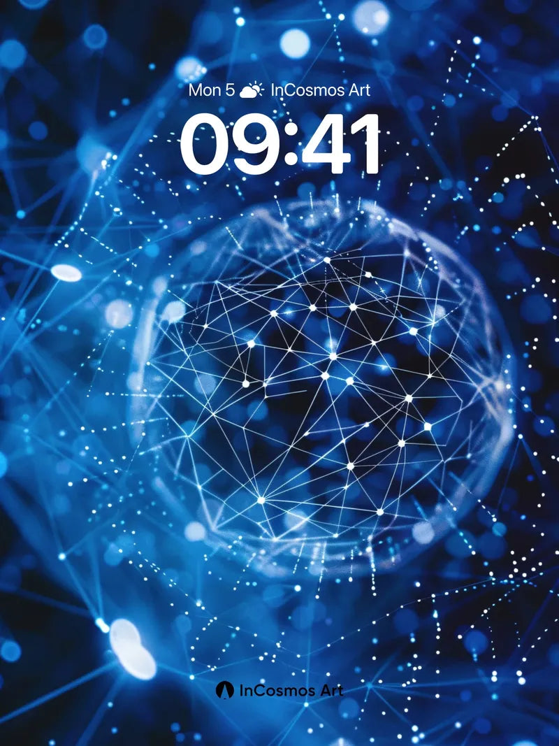 Neon Web Wallpaper with Cosmic Pulse