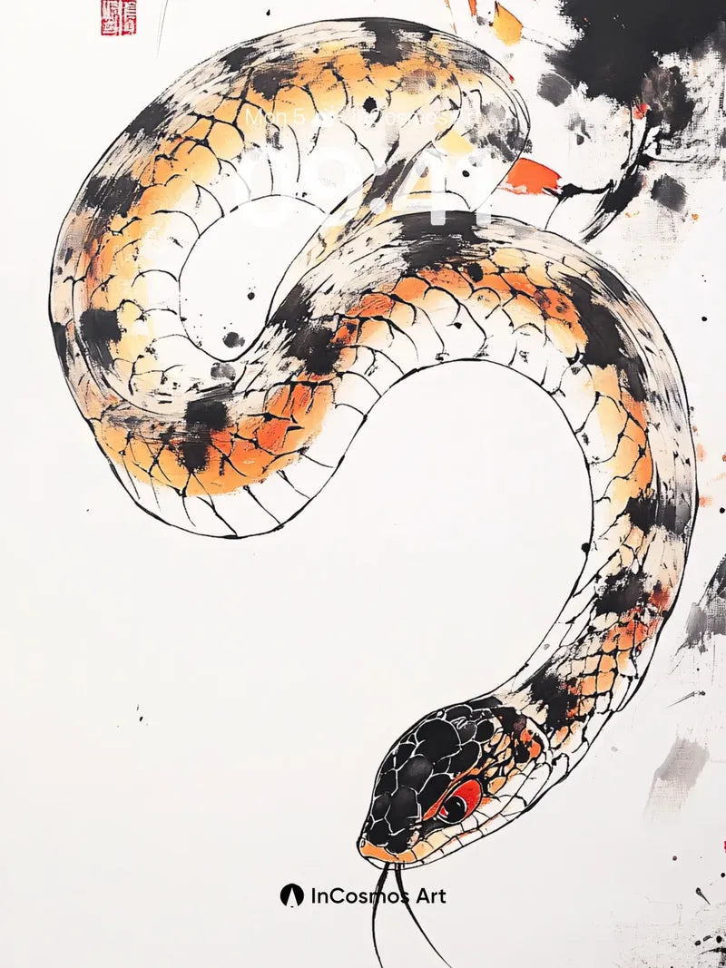Serpentine Ink Wallpaper with Haunting Eyes wallpaper for iPhone, iPad & Mac