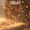 Golden Hush Wallpaper with Floating Dust Motifs wallpaper for iPhone, iPad & Mac