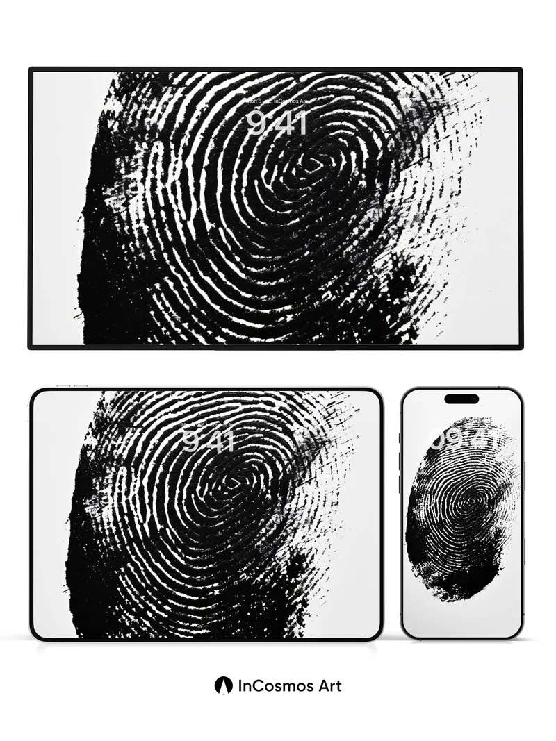 Whirlpool of Identity Wallpaper with Inked Depth