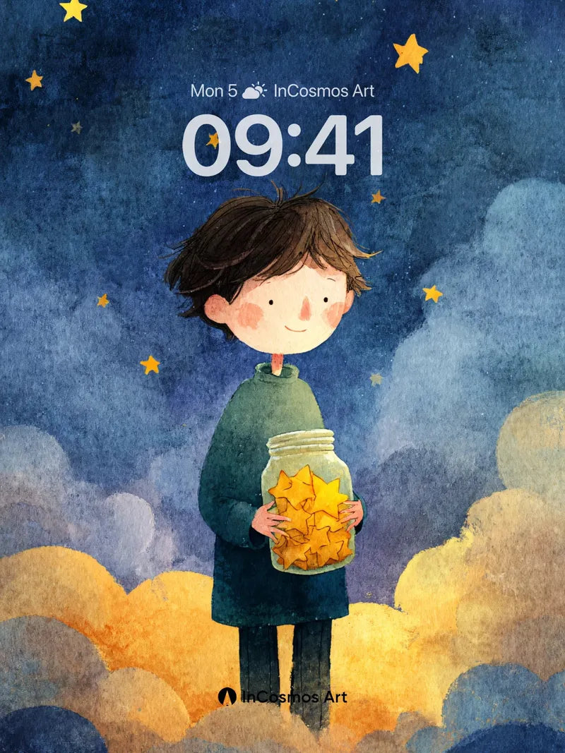 Starlight Keeper Wallpaper with Cloud Canopy wallpaper for iPhone, iPad & Mac