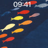 School of Color Deep Blue Ocean Fish Wallpaper