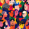 Cubist Crowd Wallpaper with Vibrant Faces wallpaper for iPhone, iPad & Mac