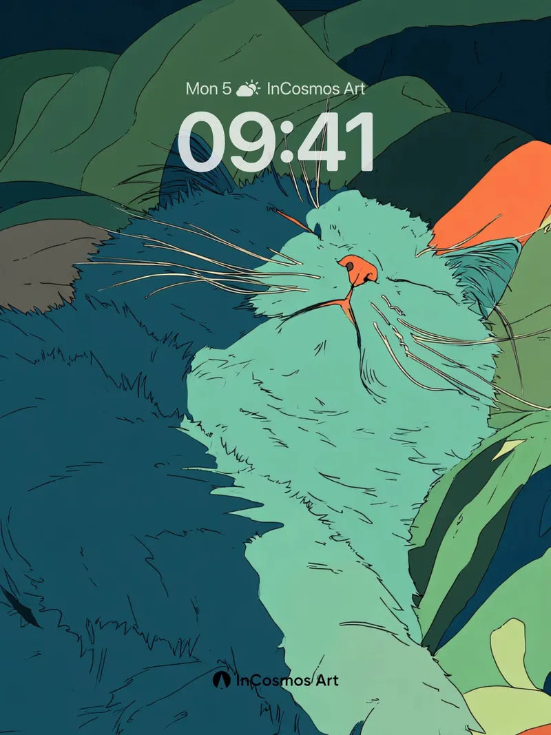 Serenity Slumber Wallpaper with Whiskered Hues