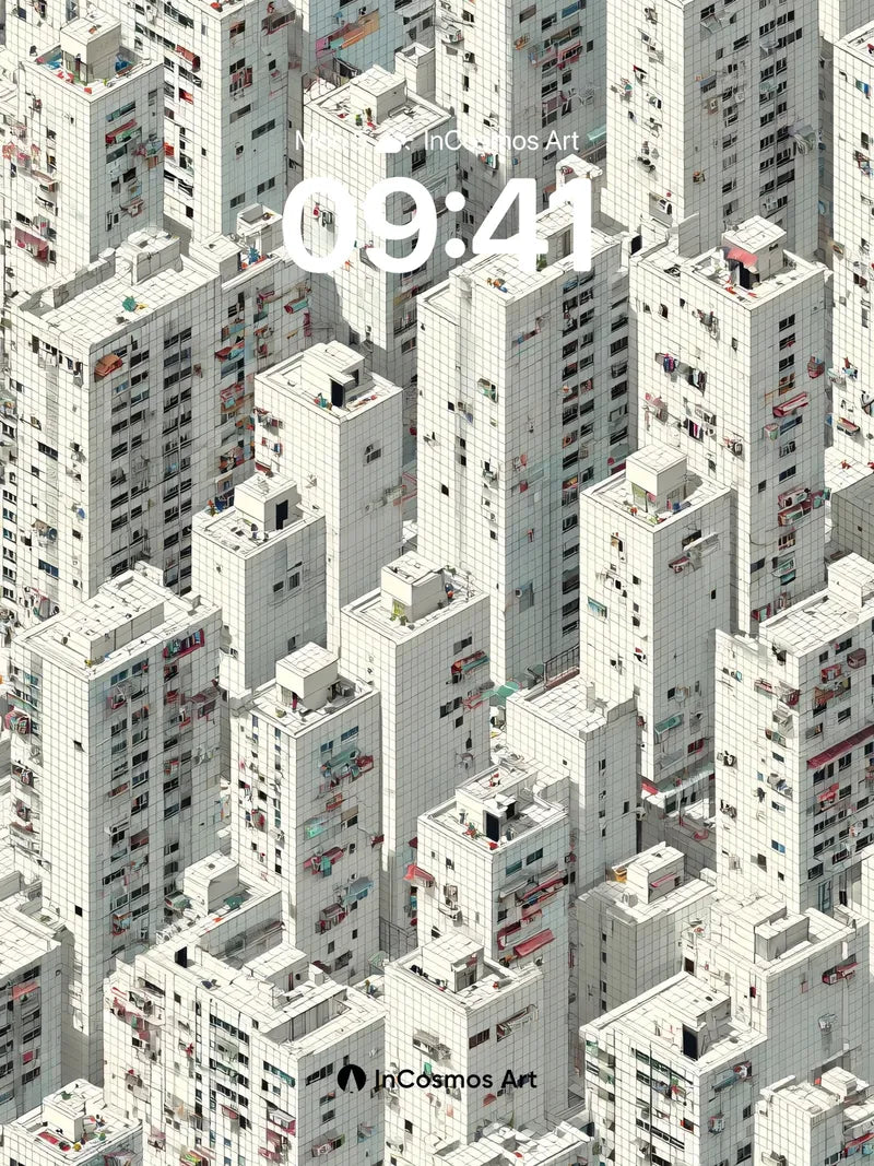 Urban Labyrinth Wallpaper with Infinite Towers