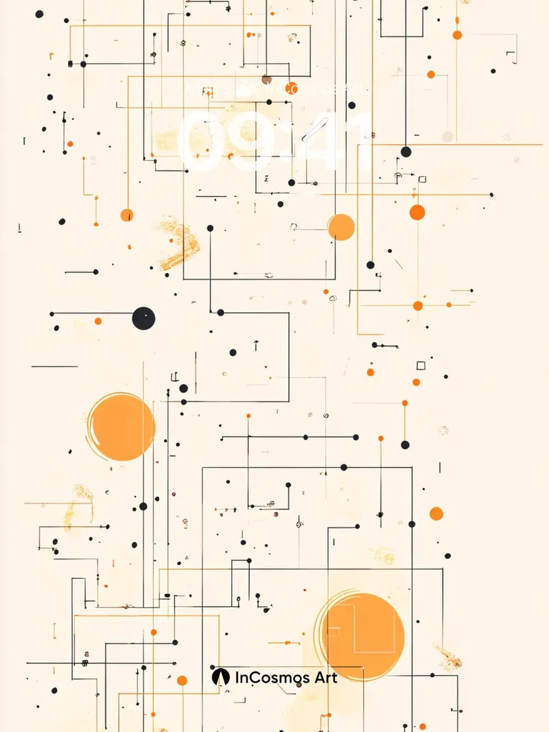 Circuit Bloom Wallpaper with Golden Nodes