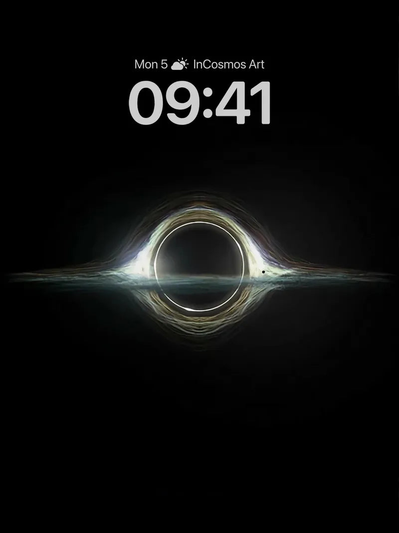 Silent Abyss Wallpaper with Cosmic Light Veil