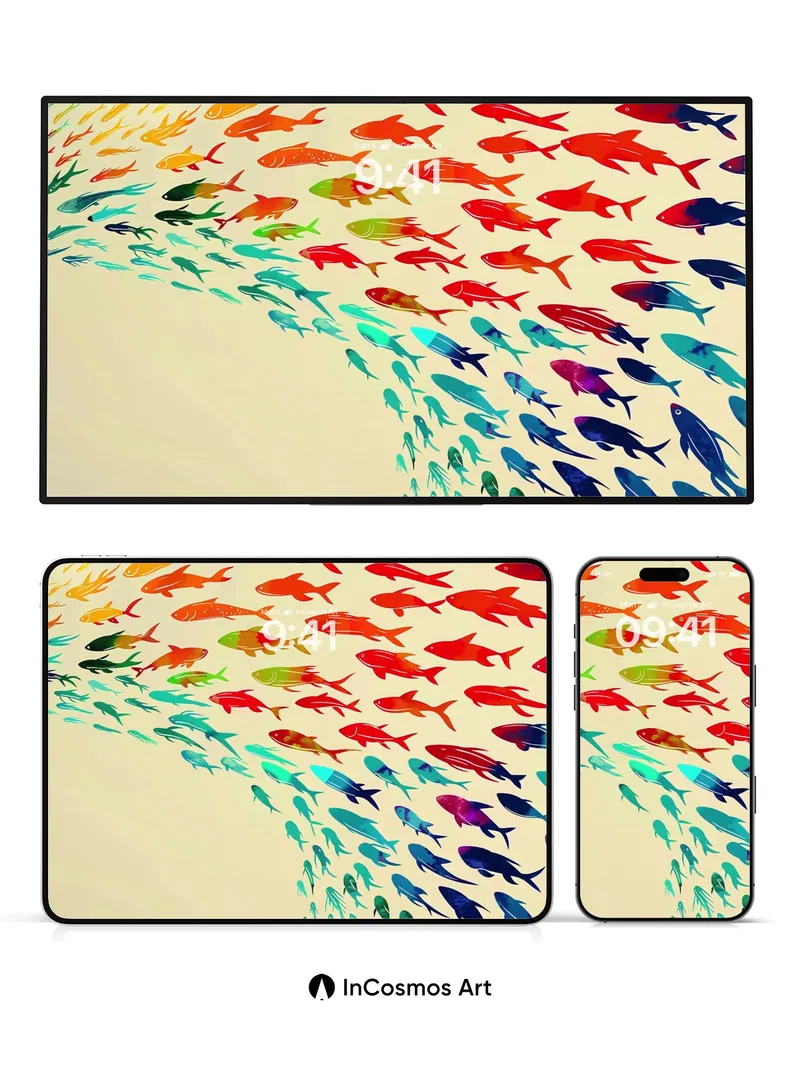 Rainbow Current Wallpaper with Living Color Flow