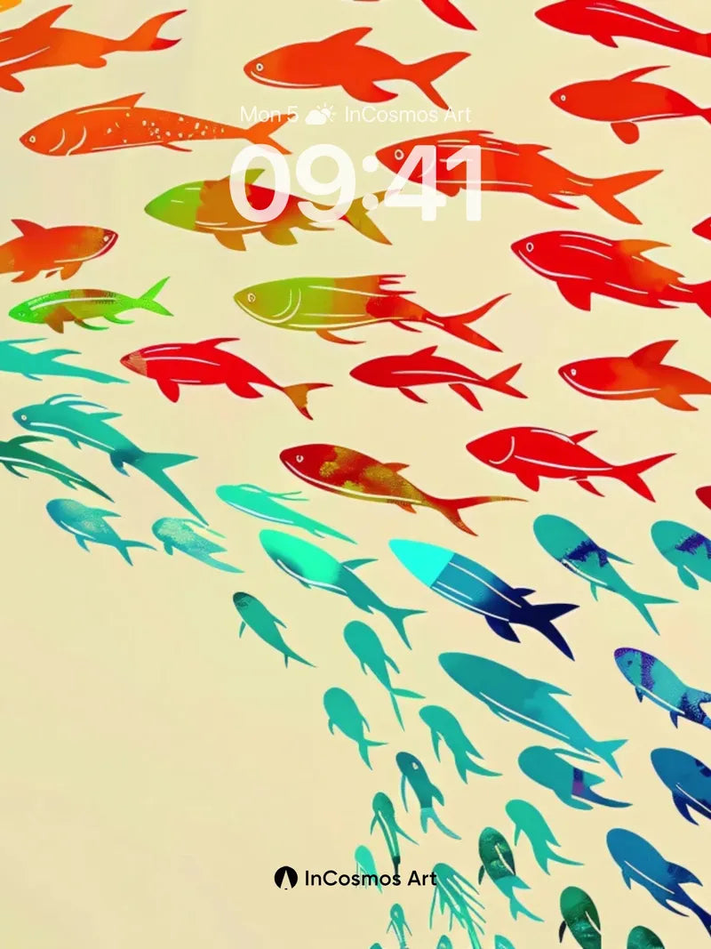 Rainbow Current Wallpaper with Living Color Flow