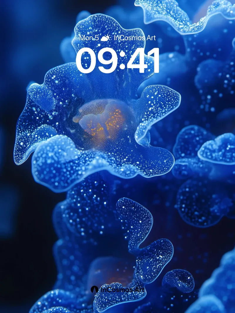 Luminous Bloom Wallpaper with Starlight Veins wallpaper for iPhone, iPad & Mac