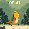 Playful Crowned Tiger Wallpaper with Forest Whispers wallpaper for iPhone, iPad & Mac