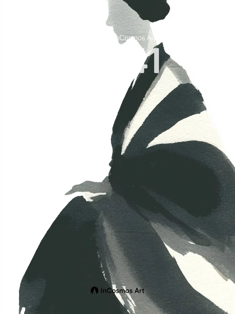 Silent Ink Wallpaper with Floating Shadows