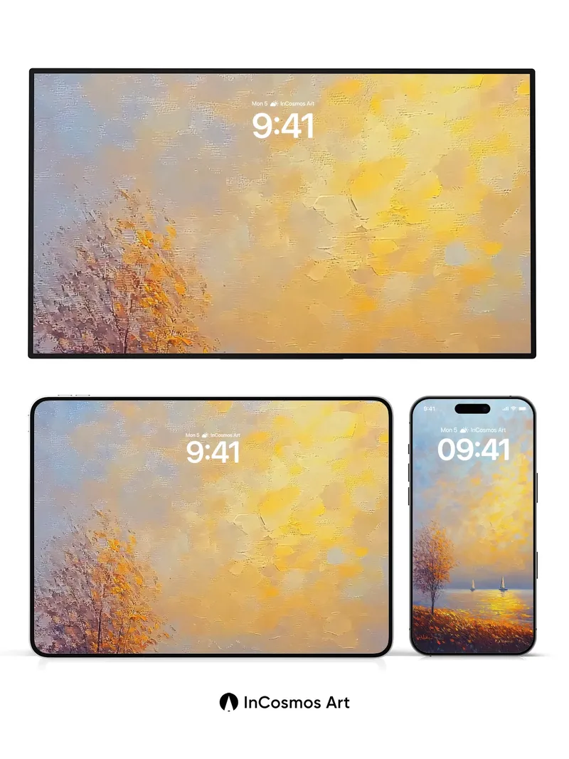 Golden Hush Wallpaper with Autumn Whispers