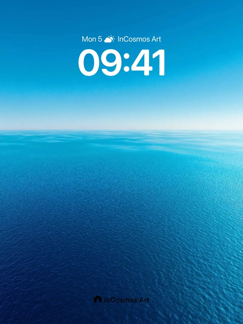 Serenity Horizon Wallpaper with Infinite Blue