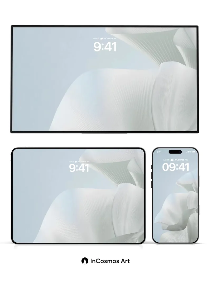 Serene Fold Wallpaper with Breathable Light