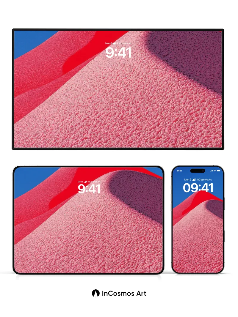 Crimson Dune Wallpaper with Sunlit Texture