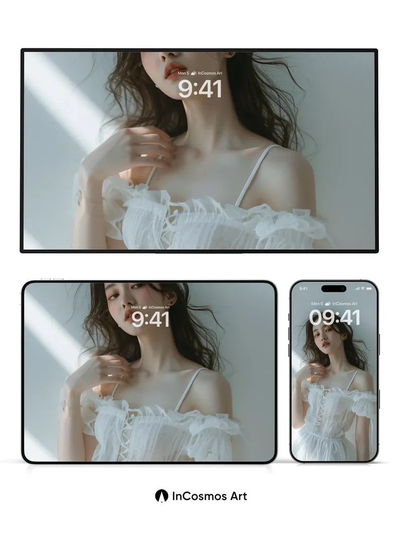 Soft Light Wallpaper with Whispering Tulle