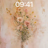 Soft Hush Floral Wallpaper with Textured Canvas wallpaper for iPhone, iPad & Mac